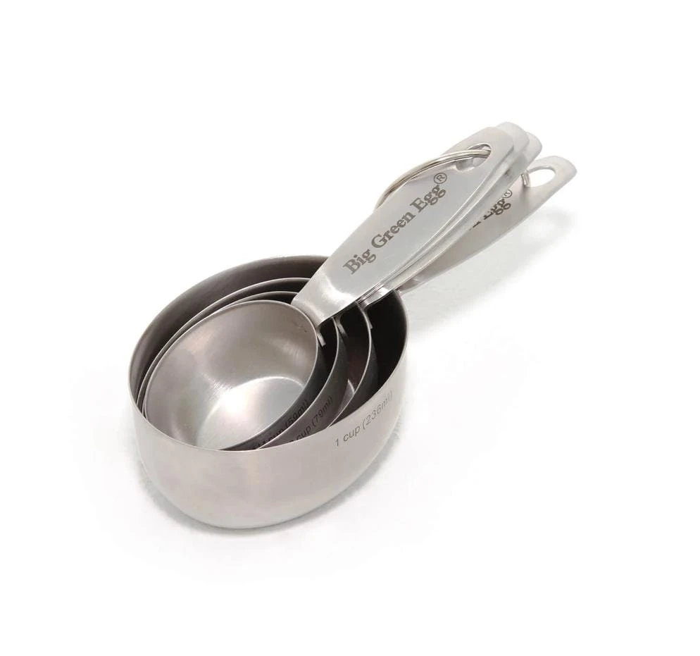 New ๐ Big Green Egg Stainless Steel Measuring Cups - 119551 ๐ฅ 3 Big Green Egg Stainless Steel Measuring Cups - 119551