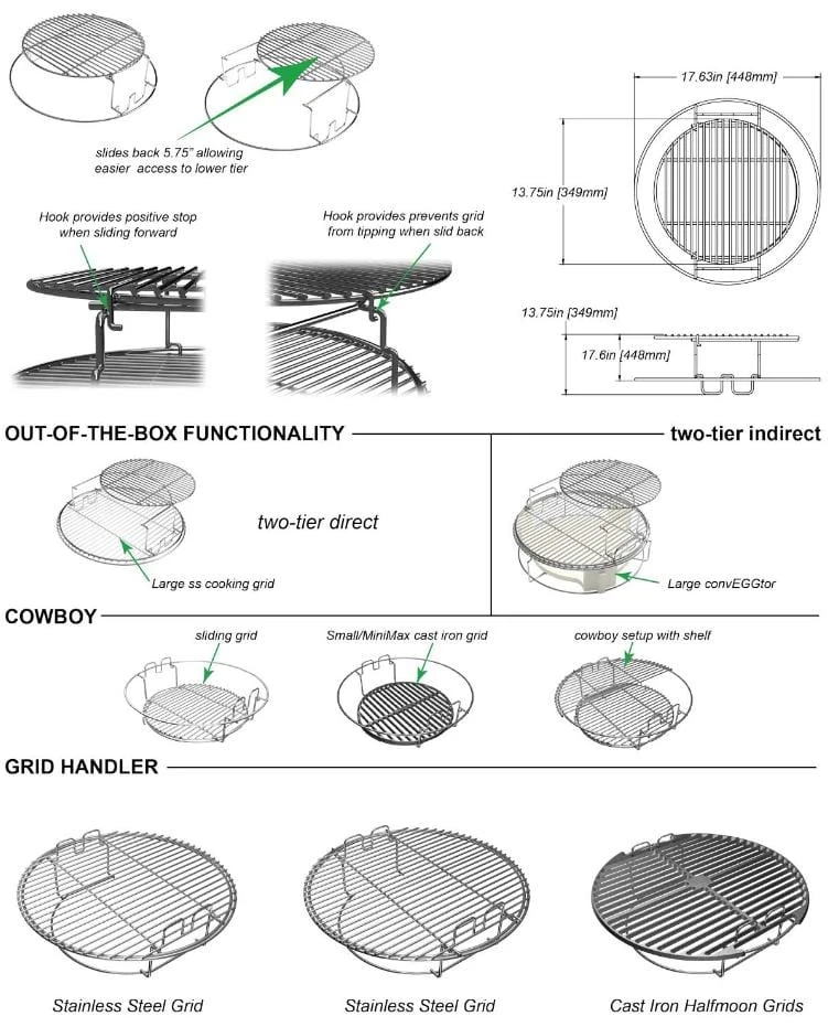 Best Pirce ⌛ Parts Big Green Egg Multi-Level Rack ✨ 4 Parts Big Green Egg Multi-Level Rack