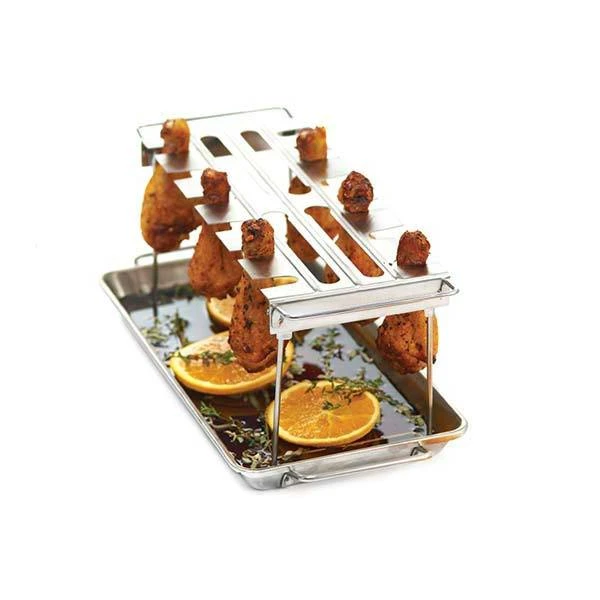 Budget ⌛ Broil King Wing Rack & Pan - 64152 ✨ 3 Broil King Wing Rack & Pan - 64152
