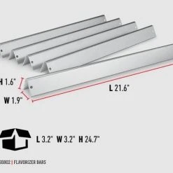 BBQ Accessories Weber Stainless Steel Flavour Bars 5pc.x 21.5" (Genesis Silver A / Spirit 200/500) - 65902