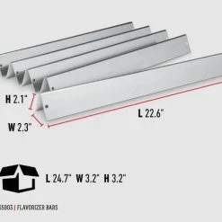 BBQ Accessories Weber Stainless Steel Flavour Bars 5pc.x 22.5" (Genesis 2002-7 ,Silver B & C) - 65903