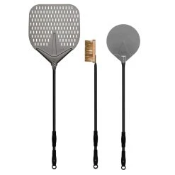 Alfa Forni Alfa 36" 3-Piece Pizza Peel Set (Black) - AC-3PSET36BK BBQ Accessories