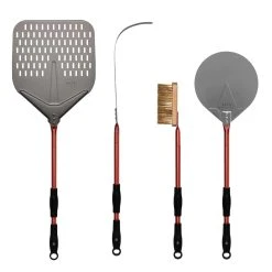 Alfa Forni Alfa 24" 4-Piece Pizza Peel Set (Red) - AC-4PSET24RD
