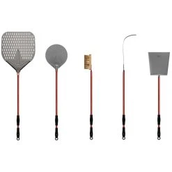 Alfa Forni BBQ Accessories Alfa 36" 5-Piece Pizza Peel Set (Red) - AC-5PSET36RD