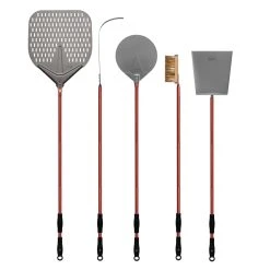 Alfa Forni Alfa 48" 5-Piece Pizza Peel Set (Red) - AC-5PSET48RD BBQ Accessories