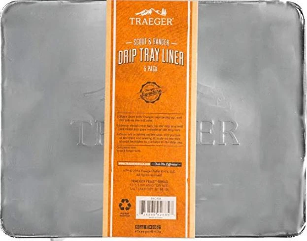 Hot Sale 🔥 Traeger Canada BBQ Accessories Traeger Drip Tray Liners (Ranger - 5 Pack) - BAC571 🎉 3 Traeger Canada BBQ Accessories Traeger Drip Tray Liners (Ranger - 5 Pack) - BAC571