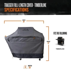 Discount 🎁 Traeger Canada Traeger Full-Length Grill Cover (TIMBERLINE) - BAC602 BBQ Accessories ⌛ 15 Traeger Canada Traeger Full-Length Grill Cover (TIMBERLINE) - BAC602 BBQ Accessories