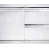 Napoleon Single Door + Double Drawer Cabinet (36" X 16") - BI-3616-1D2DR
