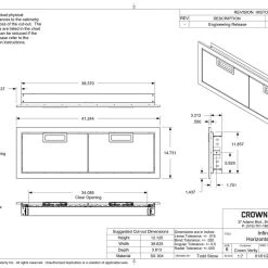 Brand new 😉 Crown Verity 36" Infinite Series Built-in Horizontal Door - IBI36-HD ❤️ 7 Crown Verity 36