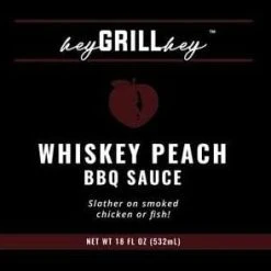 Hey Grill Hey BBQ Sauce (Whiskey Peach 18 Fl. Oz.) - HGHWPX6