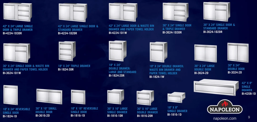 Flash Sale 😉 Napoleon 36" X 24" Single Door & Waste Bin Drawer Parts 🛒 4 Napoleon 36" X 24" Single Door & Waste Bin Drawer Parts