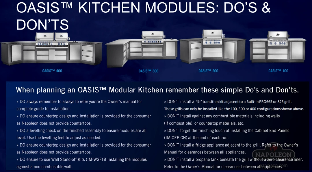 Wholesale ⭐ Parts Napoleon OASIS Two Drawer Cabinet - IM-2DC-CN ✔️ 6 Parts Napoleon OASIS Two Drawer Cabinet - IM-2DC-CN