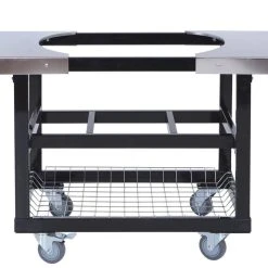 BBQ Accessories Primo Cart With Basket And Stainless Steel Side Shelves For Oval JR 200 Grills - PG00320