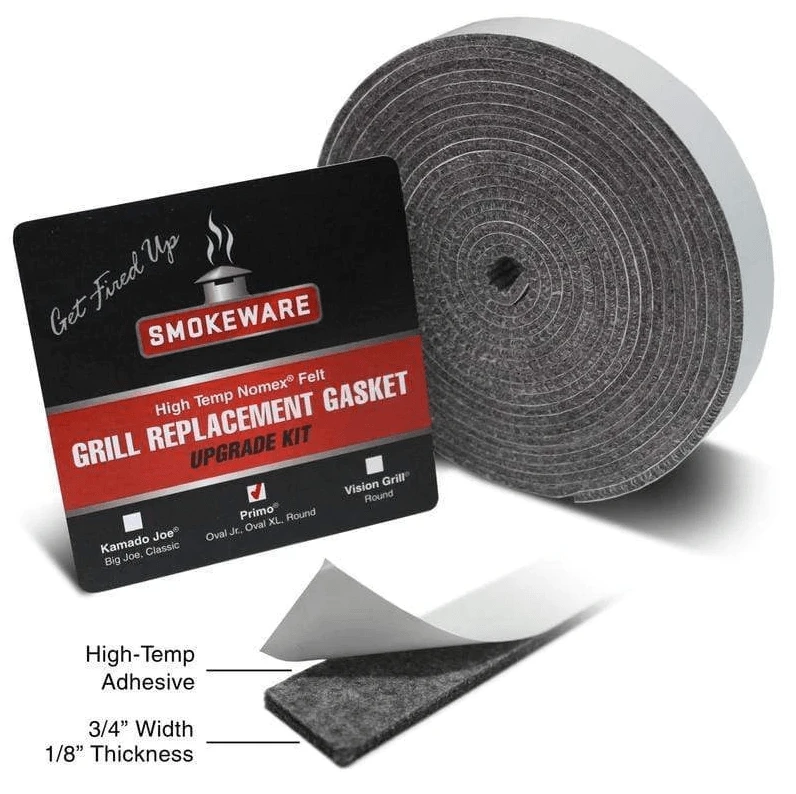 Promo ⭐ Parts Smokeware Nomex High-Temp Felt Replacement Gasket (Primo Grills) - SMOKE-302 🎉 5 Parts Smokeware Nomex High-Temp Felt Replacement Gasket (Primo Grills) - SMOKE-302