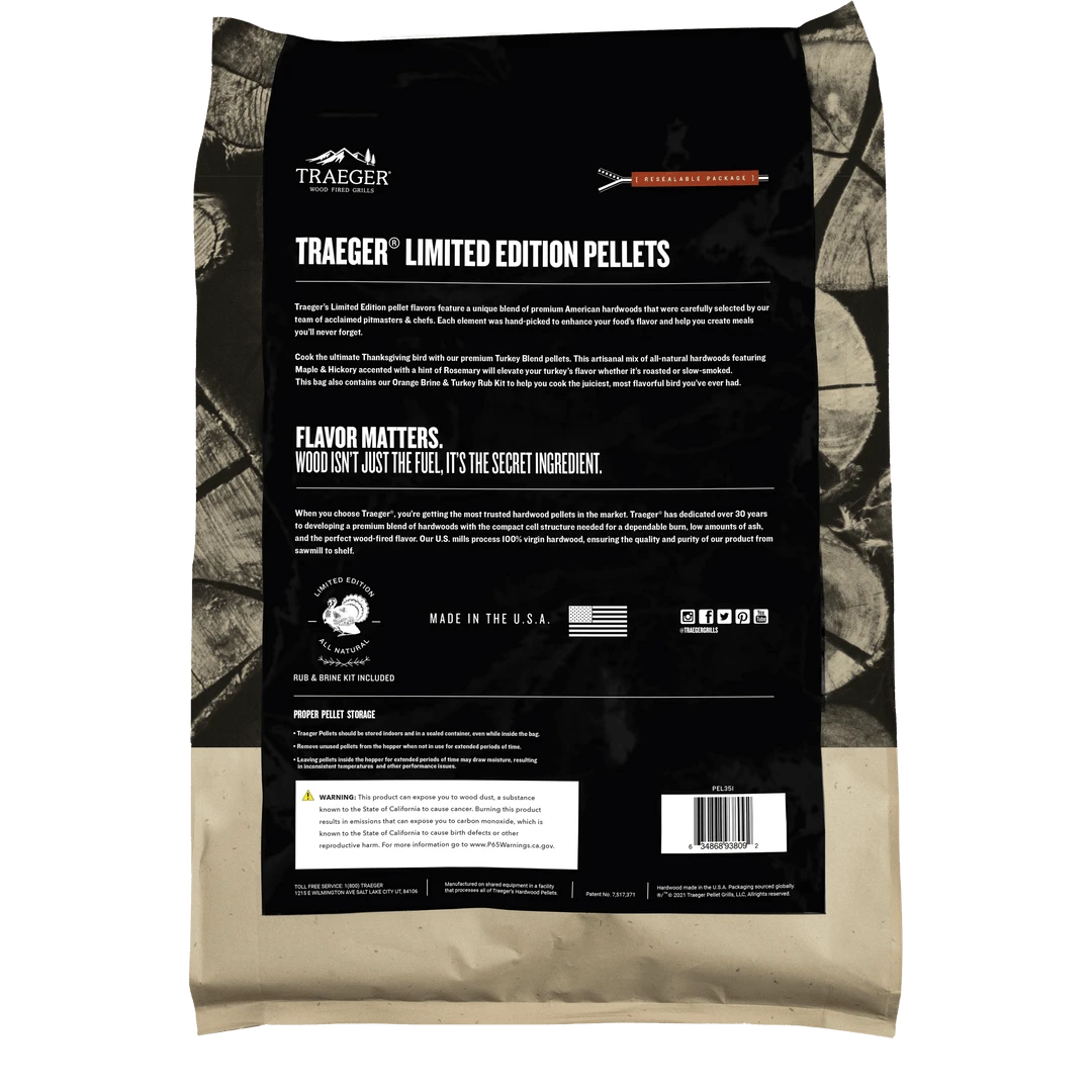 Best Pirce โ Traeger Canada Traeger Turkey Blend Wood Pellets 18lb + Brine Kit (Limited Edition) - PEL351 ๐ 4 Traeger Canada Traeger Turkey Blend Wood Pellets 18lb + Brine Kit (Limited Edition) - PEL351
