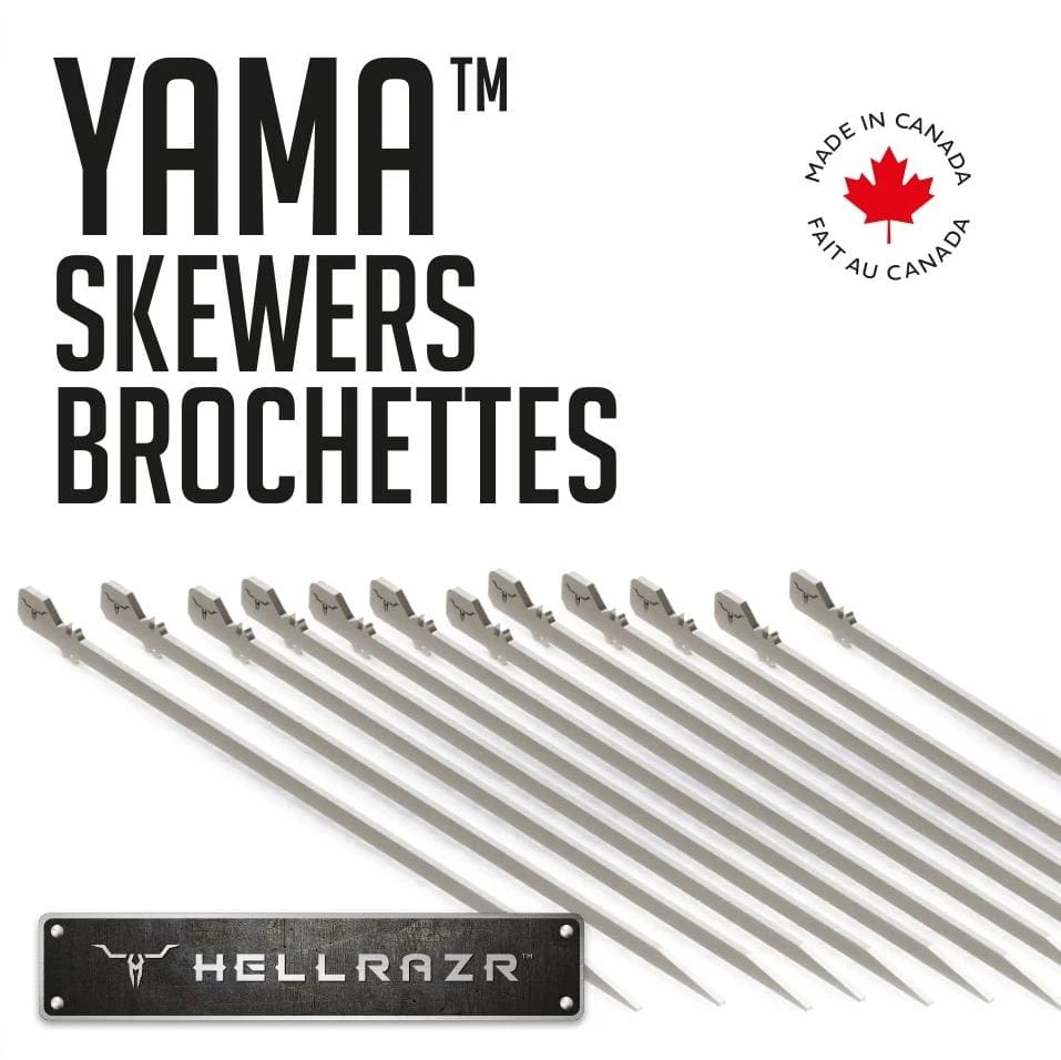 Budget 🌟 HELLRAZR Skewer Set (12 Pack) - YAMA-A-S-6 BBQ Accessories ❤️ 3 HELLRAZR Skewer Set (12 Pack) - YAMA-A-S-6 BBQ Accessories