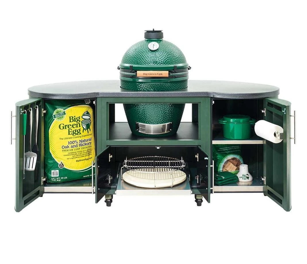 Cheap 👏 Big Green Egg 76" Custom Cooking Island ❤️ 4 Big Green Egg 76" Custom Cooking Island