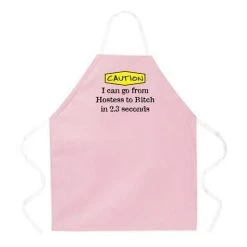 Chadwicks & Hacks LA Imprints Attitude Apron - Hostess To B!tch BBQ Accessories