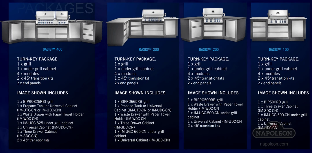 Wholesale ⭐ Parts Napoleon OASIS Two Drawer Cabinet - IM-2DC-CN ✔️ 5 Parts Napoleon OASIS Two Drawer Cabinet - IM-2DC-CN